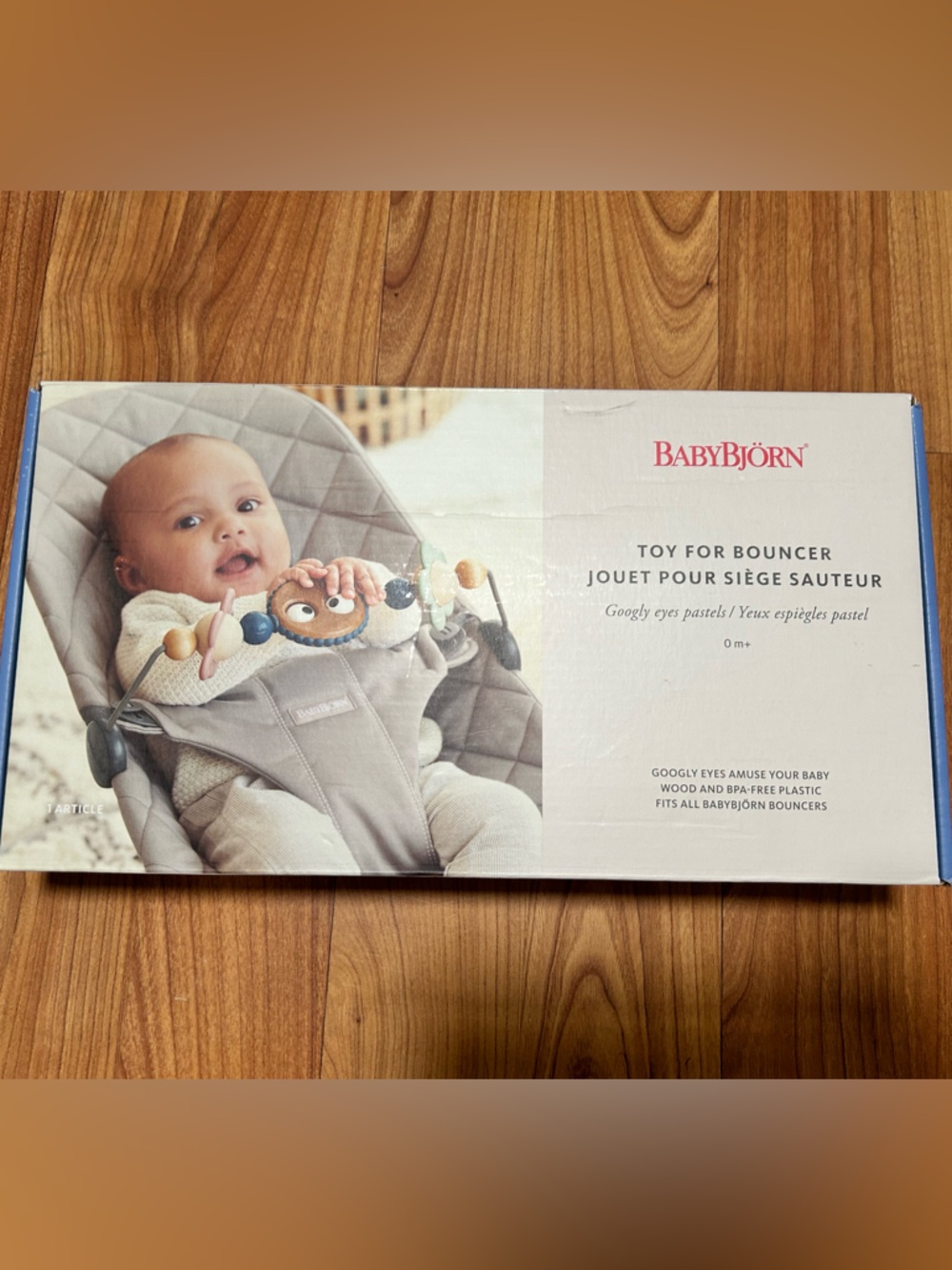 Bjorn Borg BabyBjörn Toy for Bouncer - Gray with Beige and Blue Accents